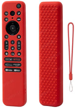 Load image into Gallery viewer, Silicone Case Cover for Sony TV Remote Control, Sony Remote Cover for RMF-TX811D / TX900 MG3 / TX800U 2024 BRAVIA Series (RMF-TX910U Black-Red)