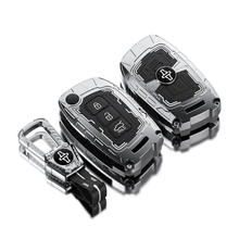 Load image into Gallery viewer, Iron Core Series Car Key Cover Compatible with Hyundai i20, Creta, Venue, Tucson, Alcazar, Grand I10, Aura, Xcent, Exter, 3 Button Flip Key, Zinc Alloy, Luminous