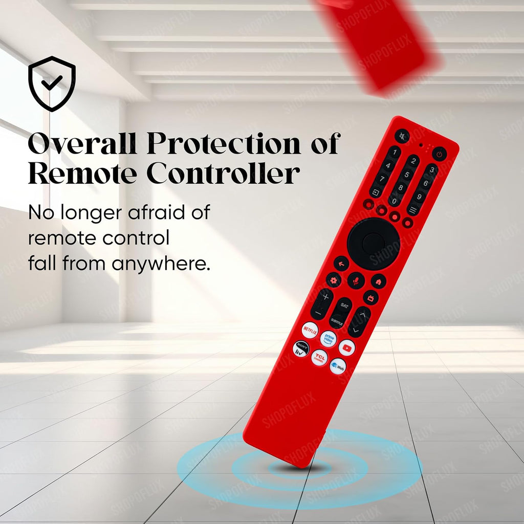 Silicone Case Cover Compatible with TCL iFFALCON Smart Tv Remote 2025 Models RC833A 4K QLED Google TV (Black) [Remote NOT Include]