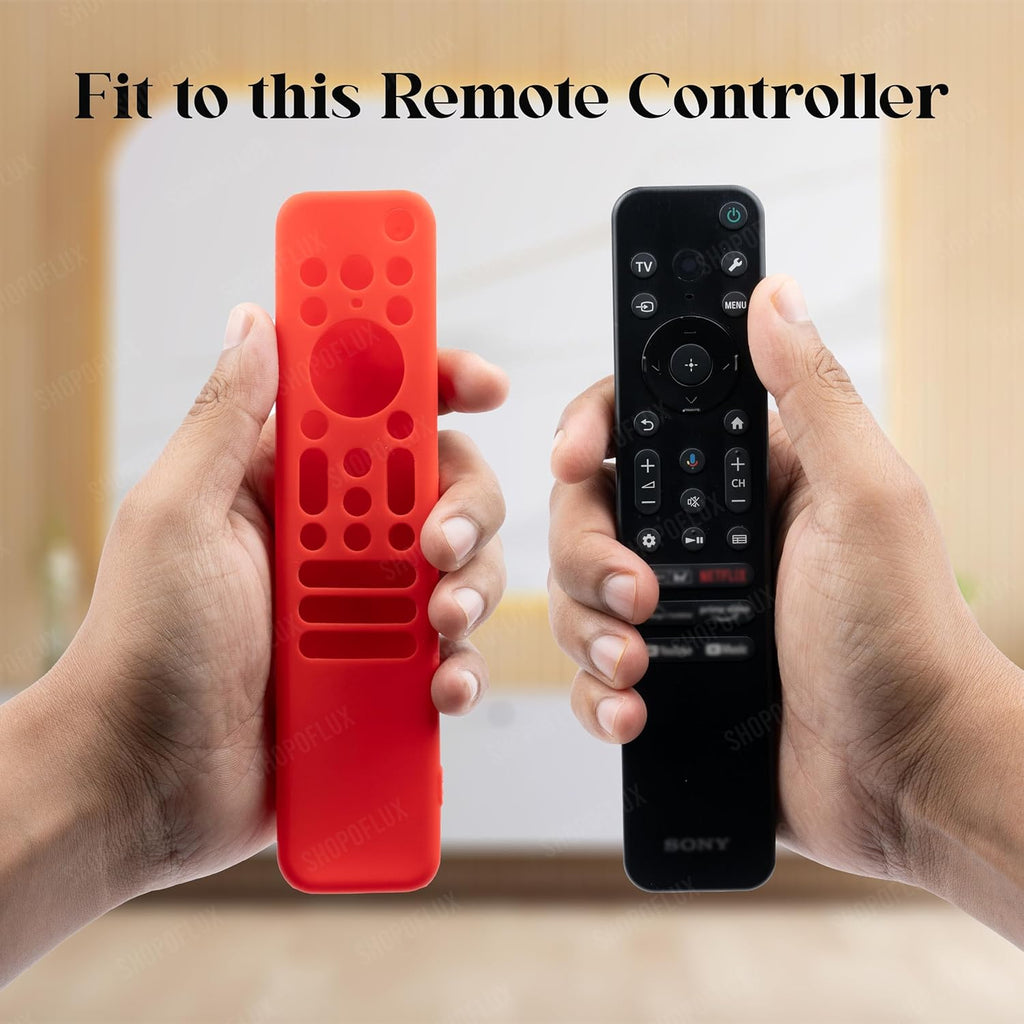 Silicone Case Cover for Sony TV Remote Control, Sony Remote Cover for RMF-TX811D / TX900 MG3 / TX800U 2024 BRAVIA Series (RMF-TX910U Black-Red)