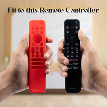 Load image into Gallery viewer, Silicone Case Cover for Sony TV Remote Control, Sony Remote Cover for RMF-TX811D / TX900 MG3 / TX800U 2024 BRAVIA Series (RMF-TX910U Black-Red)