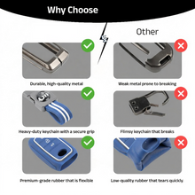 Load image into Gallery viewer, Key Cover for Hyundai Grand i10 NIOS Asta | Venue | i20 | Aura | Exter | Creta | Elantra 3 Button Smart Key Only (Metal Blue Silicone)