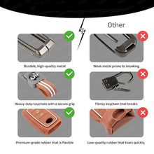 Load image into Gallery viewer, Metal Car Key Cover Compatible for MG Hector | Windsor EV 3 Button Smart Key (Metal Brown Silicone)