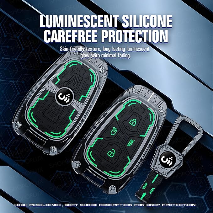 Iron Core Series Key cover Compatible for Tata Nexon, Harrier, Safari, Altroz, Punch, Tigor 4 button smart key