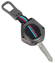 Load image into Gallery viewer, Metal Striped Key Cover And Key Chain Compatible For Suzuki Swift, Ertiga, Wagonr, Celerio, Swift Dzire, Alto, Fronx, Breza, S Presso, Ignis Car 2 Button Smart Key