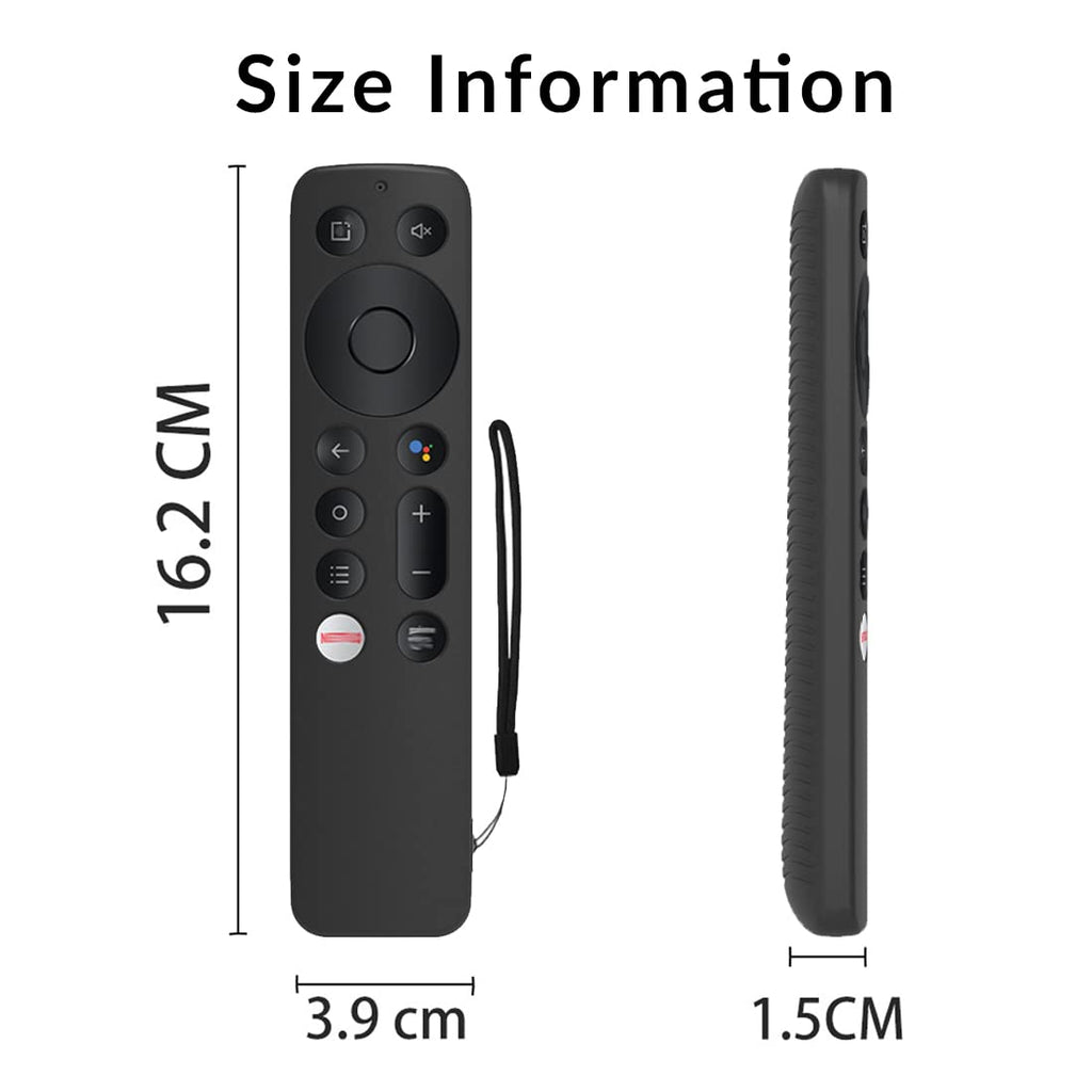 Silicone Remote Cover Compatible for Oneplus Q Series|U Series | Y1S | Y1S Edge Smart LED TV 2022 Model Shockproof Remote Case with Loop (for Q Series/U Series / Y1S, Black-Red)