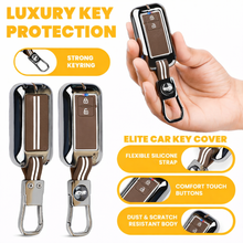 Load image into Gallery viewer, Metal Silicon Key Cover Compatible with Maruti Suzuki jimny Baleno Grand Vitara XL6 Swift New Brezza 2022 Ertiga Dzire 2 Button Key Special Feature Visibilitye in Low-Ligh Condition