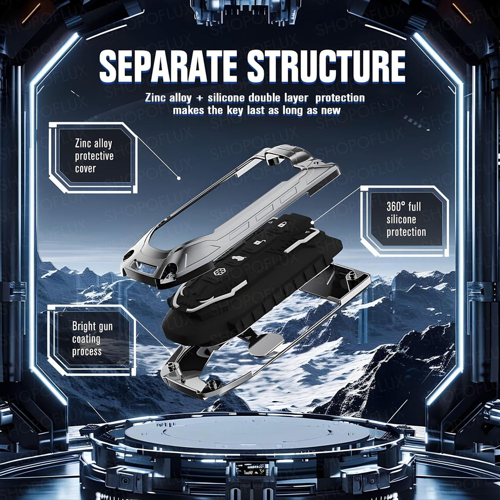 Iron Core Series Key cover Compatible for Mahindra XUV 7XO, BE 6, XEV 9E, XEV 9S, BE 6 Formula E Edition, BE 6 FE 6-Button Smart Key