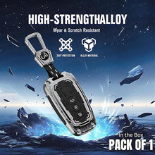 Load image into Gallery viewer, Iron Core Series Key cover Compatible for Toyota Fortuner, Legender, Innova HyCross, Land Cruiser 3 Button Smart key