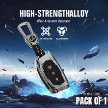 Load image into Gallery viewer, Iron Core Series Key cover Compatible for Hyundai i20, Creta, Venue, Tucson, Alcazar, Grand i10, Verna, Xcent, Aura, Elantra 3 button smart key