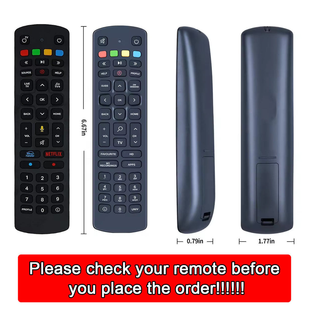 Silicone TV Remote Cover 'Compatible with' Jio Tv Remote Protective Case with Lanyard (Red) [Remote NOT Included]