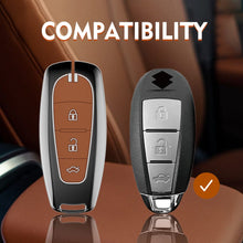 Load image into Gallery viewer, Premium Waterproof Metal Key Cover Compatible with Maruti Suzuki Baleno Ciaz Vitara Brezza S Cross Swift Ignis &amp; Toyota Urban Cruiser 3 Button Smart Remote Key