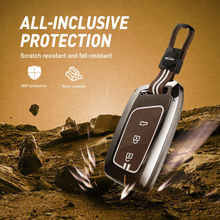 Load image into Gallery viewer, Premium Waterproof Metal Key Cover Compatible with MG Hector | Hector Plus | Windsor EV 3 Button Smart Remote Key