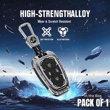 Load image into Gallery viewer, Iron Core Series Key cover Compatible for Tata Nexon, Harrier, Safari, Altroz, Punch, Tigor 4 button smart key