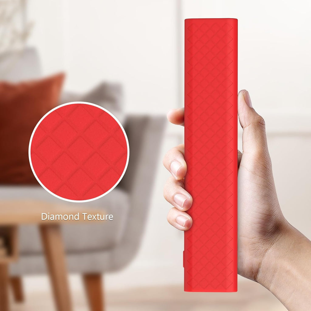 Silicone TV Remote Cover 'Compatible with' Xiaomi Mi Tv FX Series Remote XMRM-21 Protective Case with Lanyard (E-Wine Red) [Remote NOT Included]