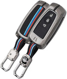 Metal Key Cover Compatible for Endeavour | Figo | Aspire | Freestyle Titanium 3 Button Smart Key