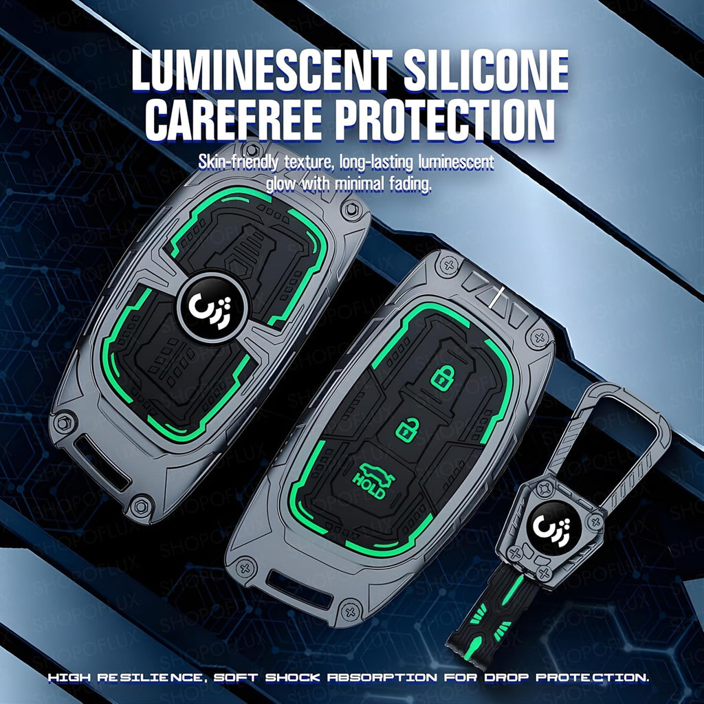 Iron Core Series Key cover Compatible for Hyundai i20, Creta, Venue, Tucson, Alcazar, Grand i10, Verna, Xcent, Aura, Elantra 3 button smart key