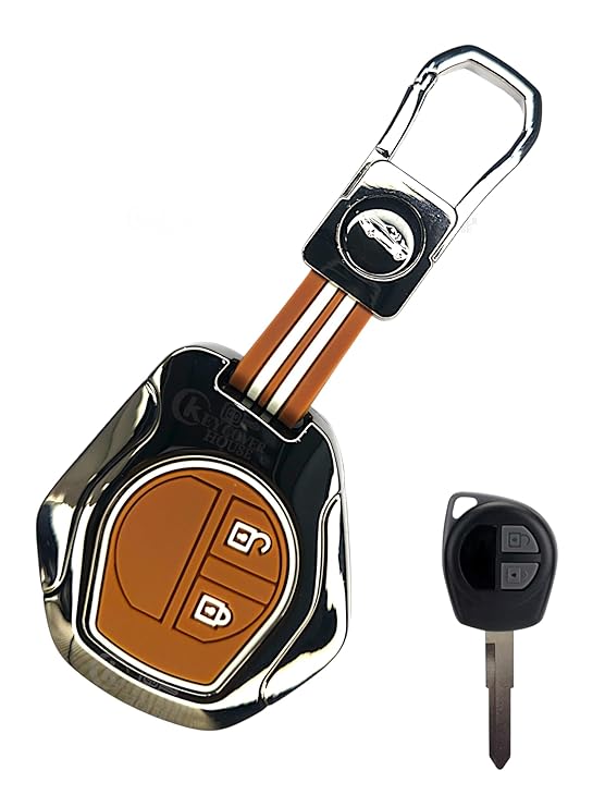 Premium Metal Key Cover Compitable for Suzuki Swift | Ertiga | Wagonr | Celerio | Swift Dzire | Alto | Fronx | Breza | S Presso | Ignis | 2 Button Remote Key