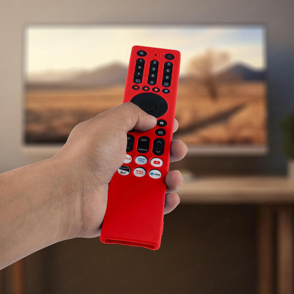 Silicone Case Cover Compatible with TCL iFFALCON Smart Tv Remote 2025 Models RC833A 4K QLED Google TV (Black) [Remote NOT Include]