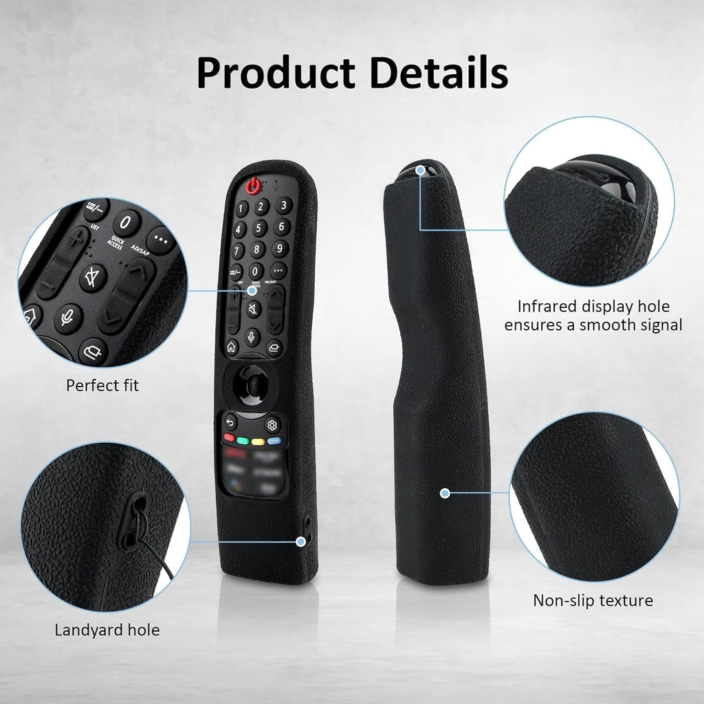 Silicone Remote Case for LG Magic Remote AN-MR21GA /MR22GA /MR23GA/MR24GA, Remote Cover for LG with Lanyard, Remote Control Cover Shockproof, Protective Remote Case for LG Magic Remote2021-2024