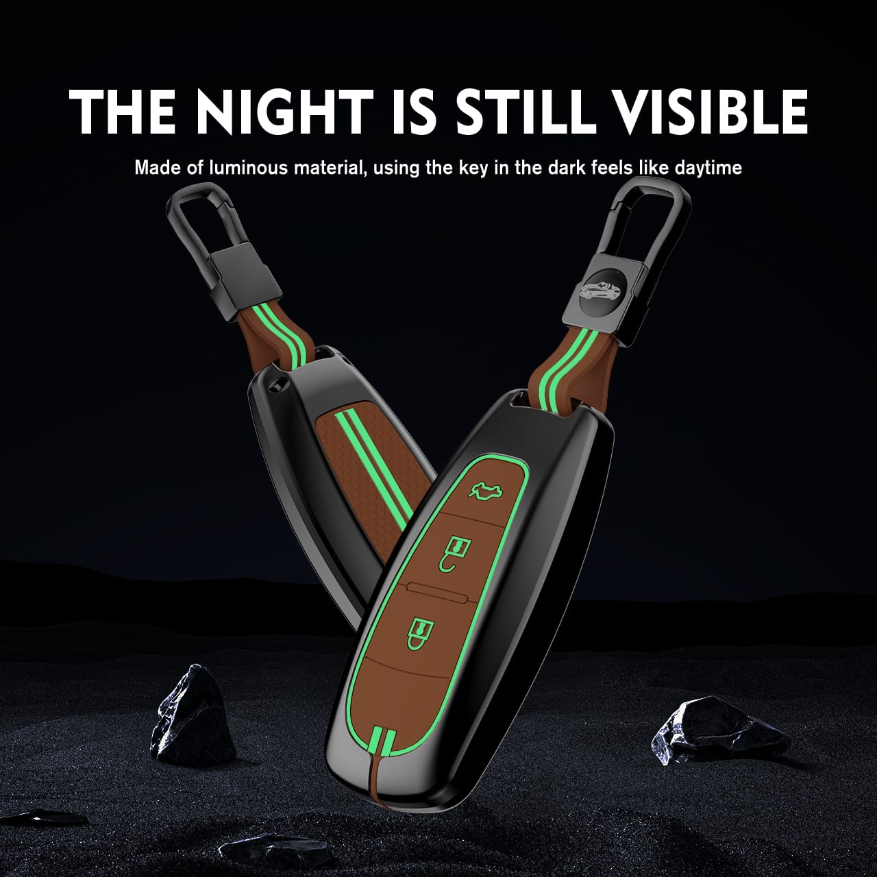 Premium Waterproof Metal Key Cover Compatible with Maruti Suzuki Baleno Ciaz Vitara Brezza S Cross Swift Ignis & Toyota Urban Cruiser 3 Button Smart Remote Key