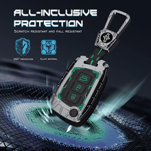 Load image into Gallery viewer, Iron Core Series Car Key Cover Compatible with Hyundai i20, Creta, Venue, Tucson, Alcazar, Grand I10, Aura, Xcent, Exter, 3 Button Flip Key, Zinc Alloy, Luminous