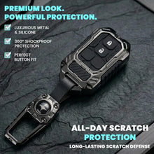 Load image into Gallery viewer, Metal Car Key Cover for Suzuki Grand Vitara Fronx Jimny Brezza Baleno 2 Button Smart Key | Waterproof Luxury Key Case with Keychain