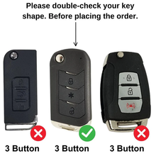 Load image into Gallery viewer, Metal Key Cover Compatible with Mahindra Scorpio N | 3XO | XUV 300 | Marazzo | XUV 700 | XUV 400 ev | Bolero | Thar Roxx 3 Button Flip Key