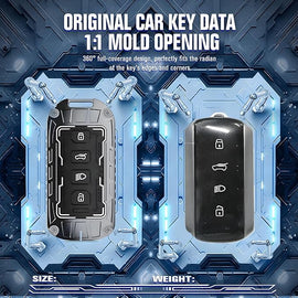 Iron Core Series Key cover Compatible for Compatible for Tata Harrier, Safari, Sierra, Curvv, Curvv EV 4 Button Smart Key