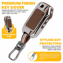 Load image into Gallery viewer, Metal Silicon Key Cover Compatible for Kia Seltos 2023 2024 HTE 3 Button Flip Key Cover Full Metal Protections