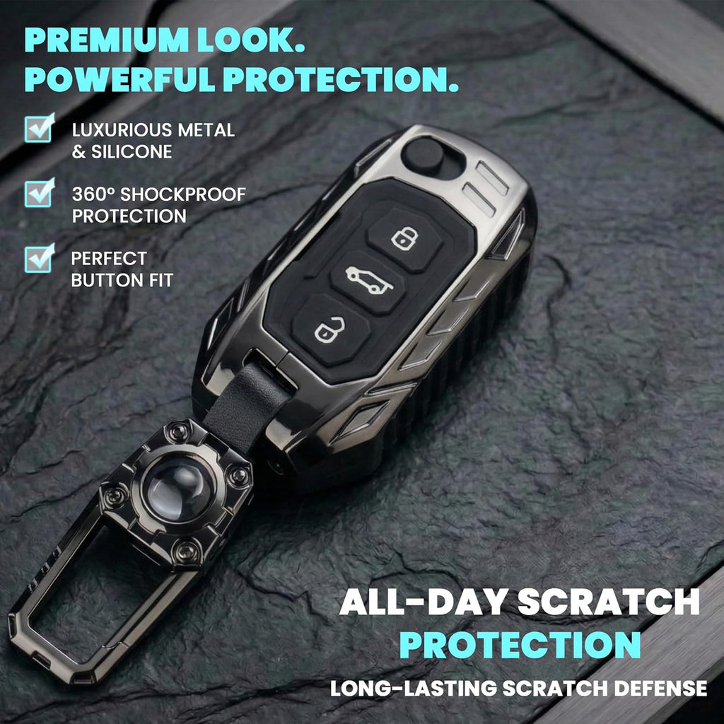 Transformer Series Compatible with Mahindra Scorpio, Marazzo | Xuv 300, Xuv 700 | Xuv 400 Ev | Bolero | Thar | Tuv 3-Button Smart Flip Key (Transformer Armor Series)