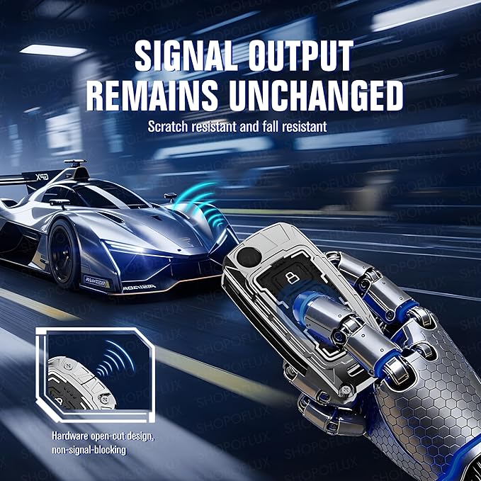 Iron Core Series Key cover Compatible for Tata Curvv, Nexon, Harrier, Altroz, Punch, Safari, Tigor, Tiago, Zest, Bolt 3 Button Flip key