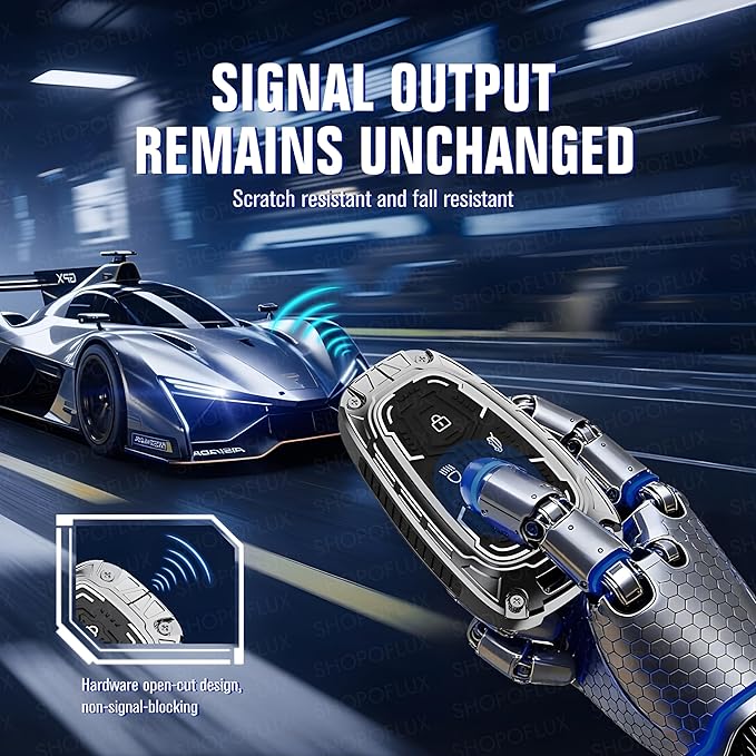 Iron Core Series Key cover Compatible for Tata Nexon, Harrier, Safari, Altroz, Punch, Tigor 4 button smart key