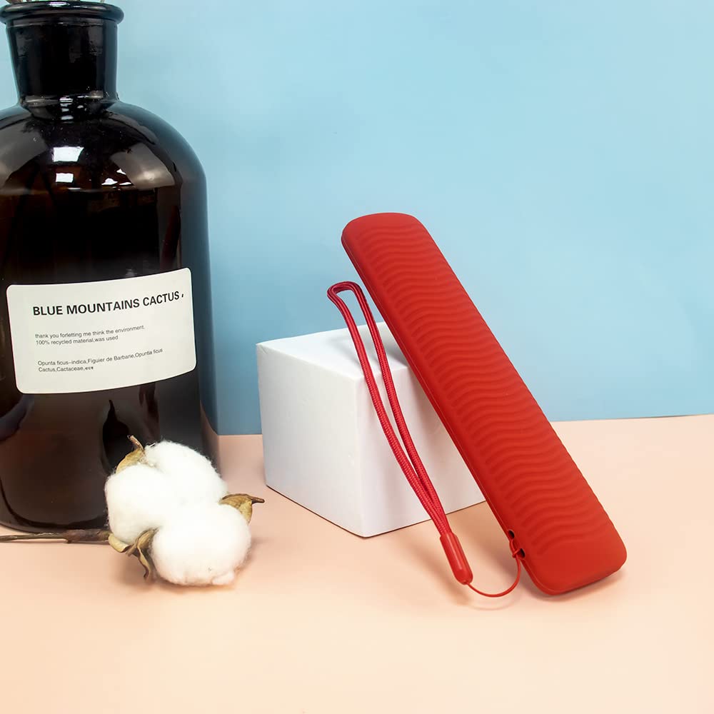 Silicone Remote Cover Compatible for Oneplus Q Series|U Series | Y1S | Y1S Edge Smart LED TV 2022 Model Shockproof Remote Case with Loop (for Q Series/U Series / Y1S, Black-Red)