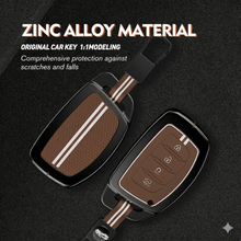 Load image into Gallery viewer, Metal Silicon Key Cover Compatible with Hyundai Creta i10 Grand i20 Elite i20 Active Xcent Verna 4s, Tucson Elantra Grand i10 Nios 3 Button Smart Key Special Feature Visible in Low-Light