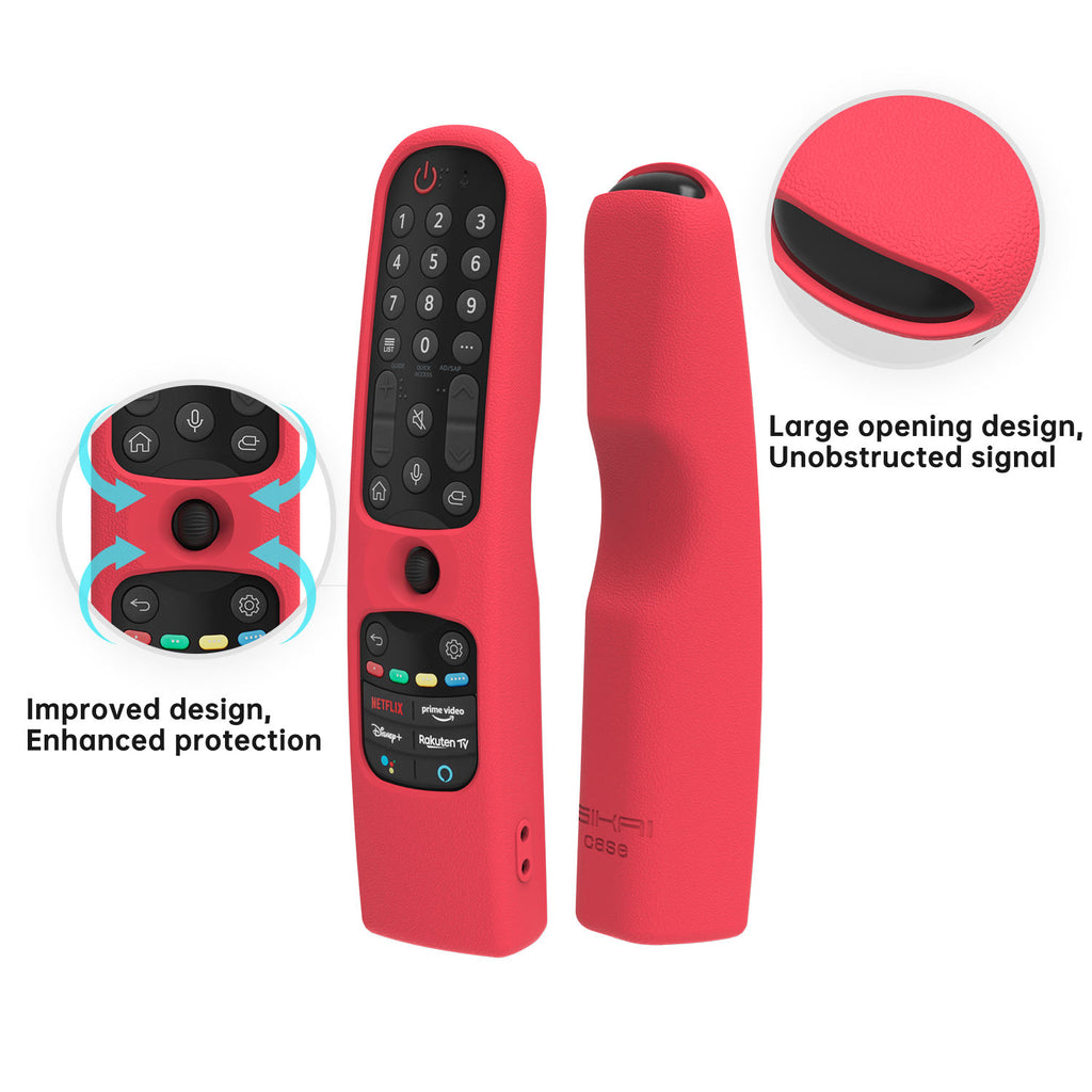 Silicone Remote Case for LG Magic Remote AN-MR21GA /MR22GA /MR23GA/MR24GA, Remote Cover for LG with Lanyard, Remote Control Cover Shockproof, Protective Remote Case for LG Magic Remote2021-2024
