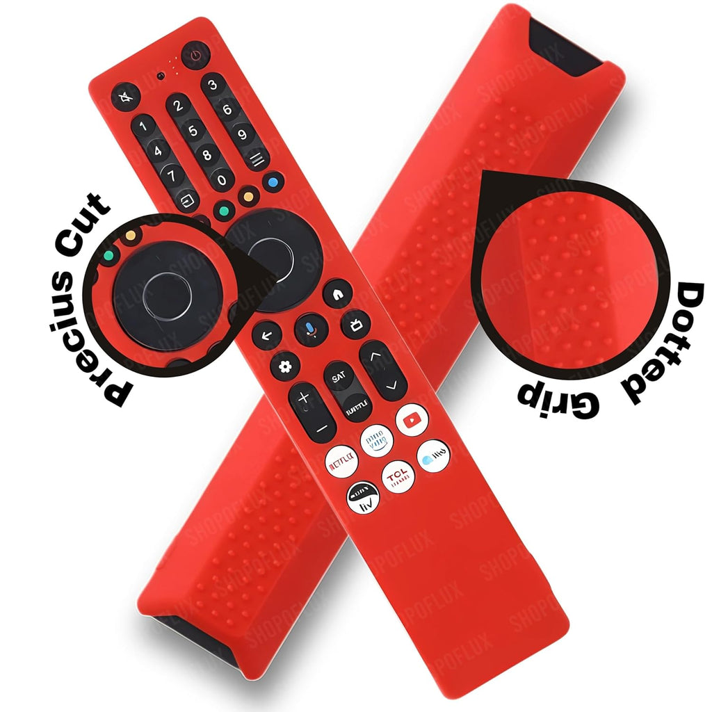 Silicone Case Cover Compatible with TCL iFFALCON Smart Tv Remote 2025 Models RC833A 4K QLED Google TV (Black) [Remote NOT Include]