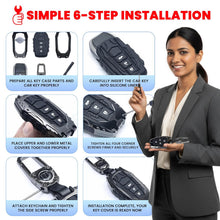 Load image into Gallery viewer, Premium Tata car key cover in hand stylish metal key case for smart key protection