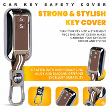 Load image into Gallery viewer, Metal Silicon Key Cover Compatible with Maruti Suzuki jimny Baleno Grand Vitara XL6 Swift New Brezza 2022 Ertiga Dzire 2 Button Key Special Feature Visibilitye in Low-Ligh Condition