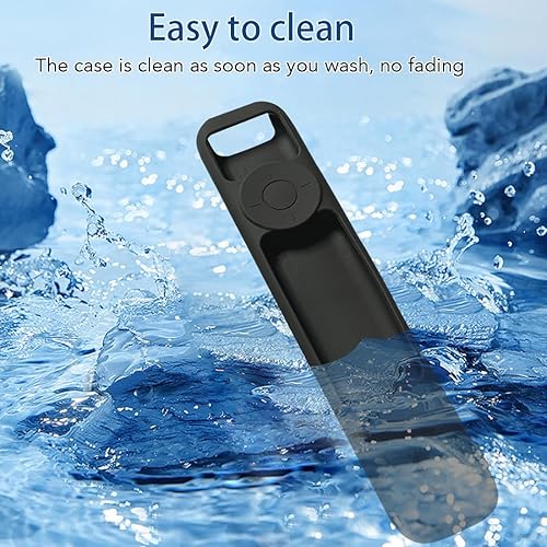 Silicone TV Remote Cover Case Compatible with TCL Tv Remote RC802NU1 / IFFALCON Smart LED TV Remote Protective Cover with Lanyard (Black) [Remote NOT Included]