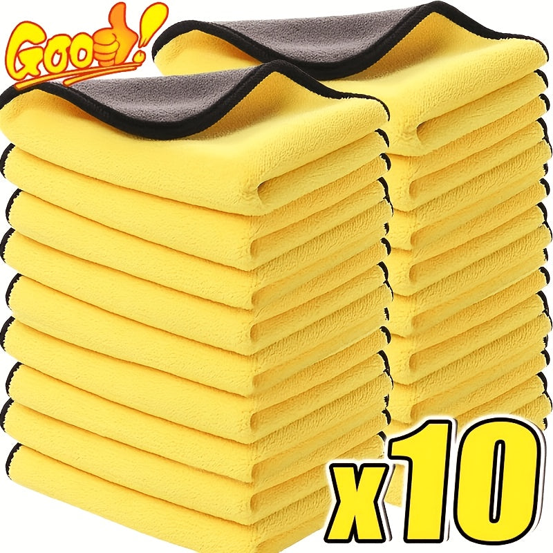 yellow microfiber car cleaning towels pack of 10
