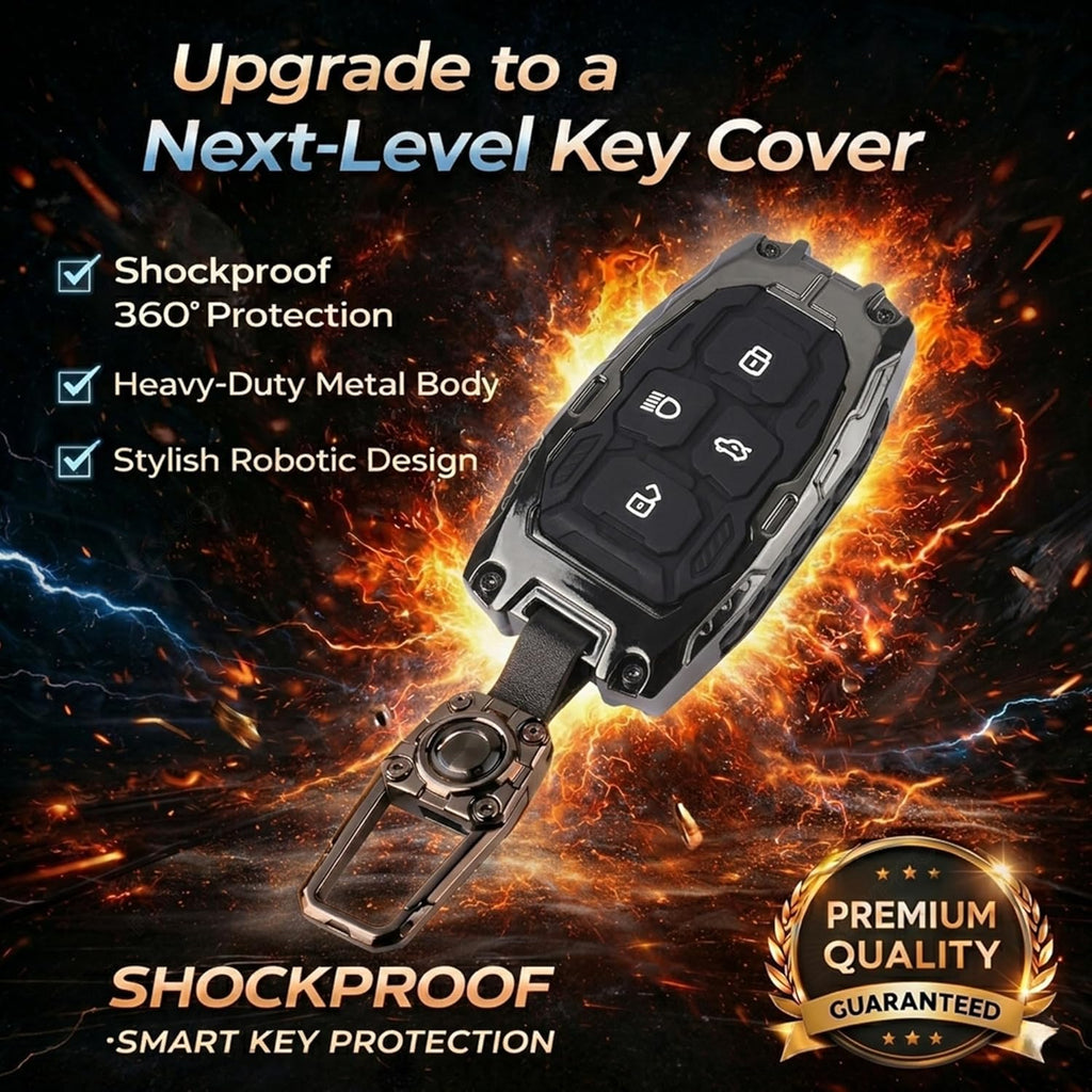 360 degree protection car key cover for Tata smart key scratch resistant metal case