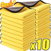 Heavy duty car cleaning towels set of 10 super absorbent microfiber cloths