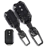 Metal Car Key Cover for Suzuki Grand Vitara Fronx Jimny Brezza Baleno 2 Button Smart Key | Waterproof Luxury Key Case with Keychain